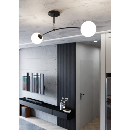 Lampa sufitowa  PREGOS 2 BLACK 670/2 EMIBIG