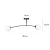 Lampa sufitowa  PREGOS 2 BLACK 670/2 EMIBIG