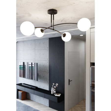 Lampa sufitowa  PREGOS 4 BLACK 670/4 EMIBIG