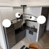 Lampa sufitowa  PREGOS 4 BLACK 670/4 EMIBIG