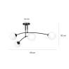 Lampa sufitowa  PREGOS 4 BLACK 670/4 EMIBIG