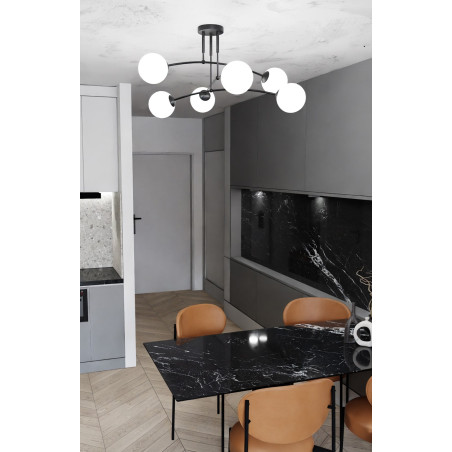 Lampa sufitowa  PREGOS 6 BLACK 670/6 EMIBIG