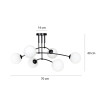 Lampa sufitowa  PREGOS 6 BLACK 670/6 EMIBIG