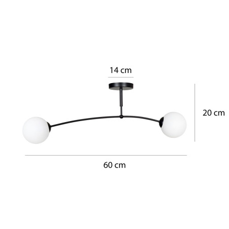 Lampa sufitowa  PREGOS 2 WHITE 671/2 EMIBIG