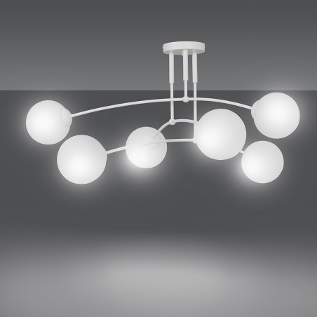 Lampa sufitowa  PREGOS 6 WHITE 671/6 EMIBIG