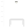 Lampa sufitowa  PLAZA 1 BLACK/OPAL 1118/1 EMIBIG