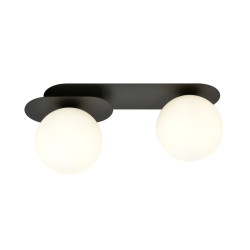 Lampa sufitowa  PLAZA 2 BLACK/OPAL 1118/2 EMIBIG