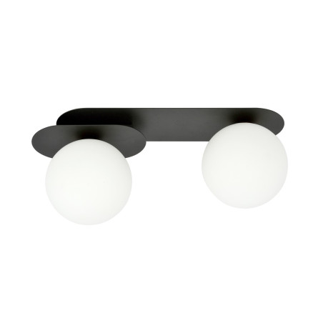 Lampa sufitowa  PLAZA 2 BLACK/OPAL 1118/2 EMIBIG