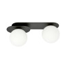 Lampa sufitowa  PLAZA 2 BLACK/OPAL 1118/2 EMIBIG