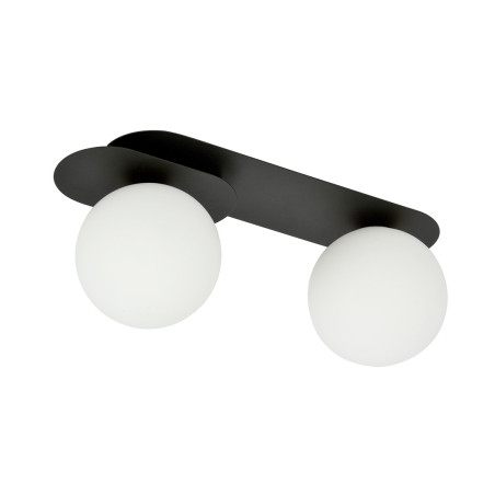 Lampa sufitowa  PLAZA 2 BLACK/OPAL 1118/2 EMIBIG