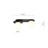 Lampa sufitowa  PLAZA 2 BLACK/OPAL 1118/2 EMIBIG