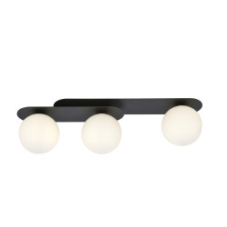 Lampa sufitowa  PLAZA 3 BLACK/OPAL 1118/3 EMIBIG