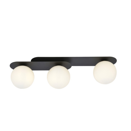 Lampa sufitowa  PLAZA 3 BLACK/OPAL 1118/3 EMIBIG