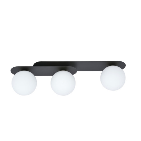 Lampa sufitowa  PLAZA 3 BLACK/OPAL 1118/3 EMIBIG