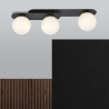 Lampa sufitowa  PLAZA 3 BLACK/OPAL 1118/3 EMIBIG