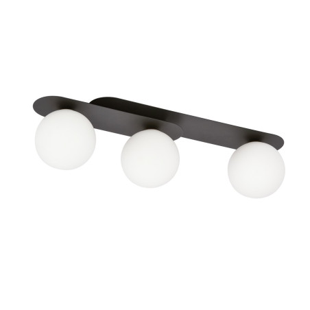 Lampa sufitowa  PLAZA 3 BLACK/OPAL 1118/3 EMIBIG