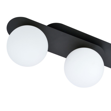 Lampa sufitowa  PLAZA 3 BLACK/OPAL 1118/3 EMIBIG