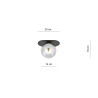 Lampa sufitowa  PLAZA 1 BLACK/GRAFIT 1119/1 EMIBIG