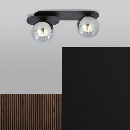Lampa sufitowa  PLAZA 2 BLACK/GRAFIT 1119/2 EMIBIG