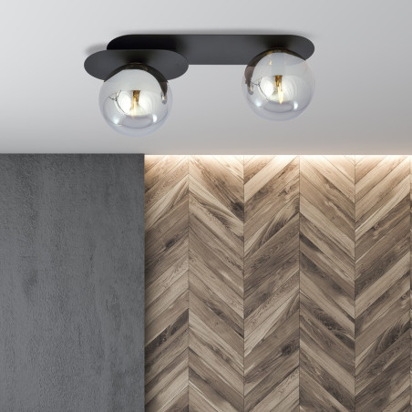 Lampa sufitowa  PLAZA 2 BLACK/GRAFIT 1119/2 EMIBIG