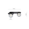 Lampa sufitowa  PLAZA 2 BLACK/GRAFIT 1119/2 EMIBIG