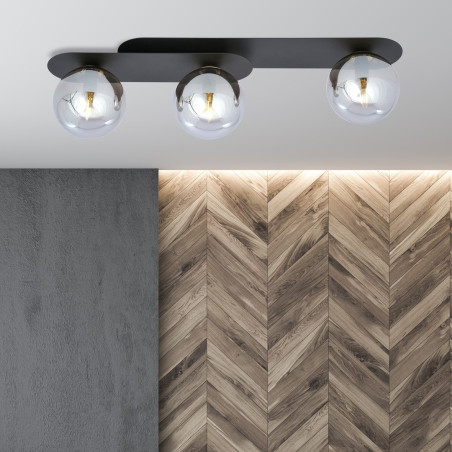 Lampa sufitowa  PLAZA 3 BLACK/GRAFIT 1119/3 EMIBIG