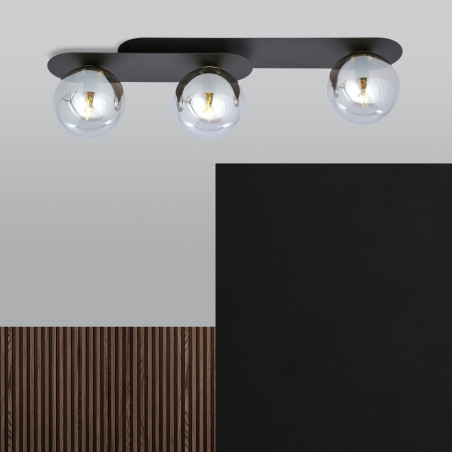Lampa sufitowa  PLAZA 3 BLACK/GRAFIT 1119/3 EMIBIG