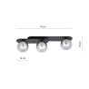 Lampa sufitowa  PLAZA 3 BLACK/GRAFIT 1119/3 EMIBIG