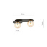 Lampa sufitowa  PLAZA 2 BLACK/MIODOWY 1120/2 EMIBIG