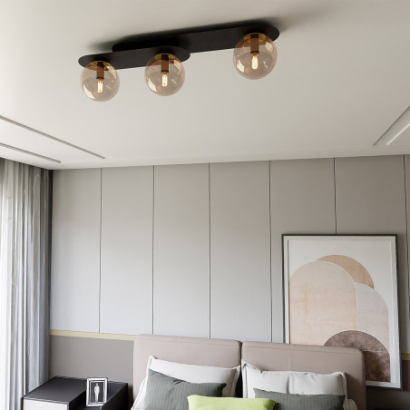 Lampa sufitowa  PLAZA 3 BLACK/MIODOWY 1120/3 EMIBIG