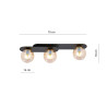 Lampa sufitowa  PLAZA 3 BLACK/MIODOWY 1120/3 EMIBIG