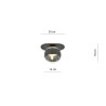 Lampa sufitowa  PLAZA 1 BLACK/STRIPE 1121/1 EMIBIG