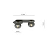 Lampa sufitowa  PLAZA 2 BLACK/STRIPE 1121/2 EMIBIG