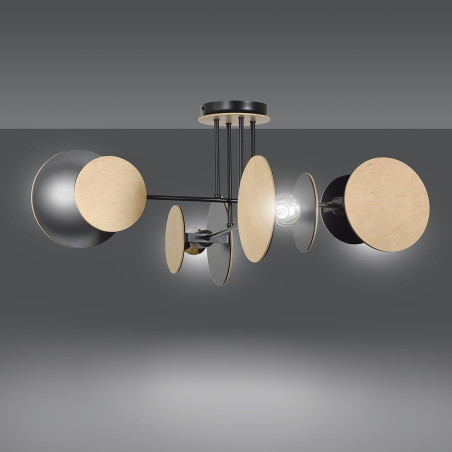 Lampa sufitowa  ZITA 4 BLACK 173/4 EMIBIG