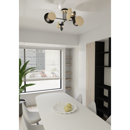 Lampa sufitowa  ZITA 4 BLACK 173/4 EMIBIG