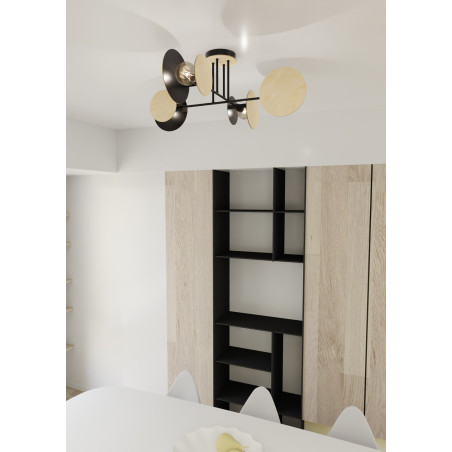 Lampa sufitowa  ZITA 4 BLACK 173/4 EMIBIG