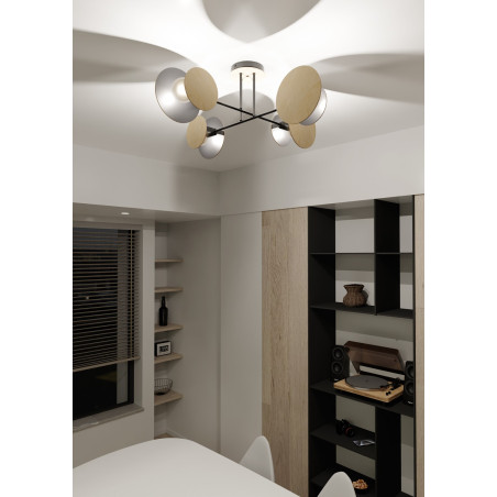 Lampa sufitowa  ZITA 4 BLACK 173/4 EMIBIG