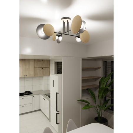 Lampa sufitowa  ZITA 4 BLACK 173/4 EMIBIG
