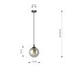 Lampa wisząca  COSMO 1 BL GRAFIT 712/1 EMIBIG