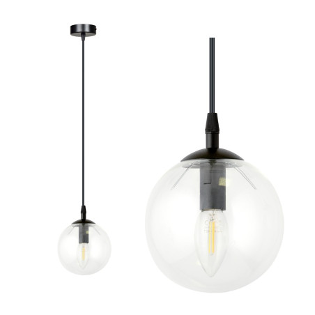 Lampa wisząca  COSMO 1 BL TRANSPARENT 711/1 EMIBIG
