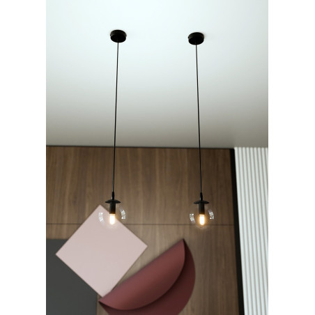 Lampa wisząca  COSMO 1 BL TRANSPARENT 711/1 EMIBIG