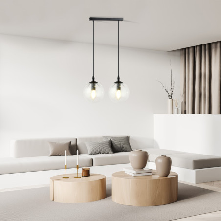 Lampa wisząca  COSMO 2 BL TRANSPARENT 711/2 EMIBIG