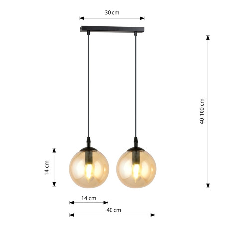 Lampa wisząca  COSMO 2 BL MIODOWY 713/2 EMIBIG
