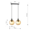 Lampa wisząca  COSMO 2 BL MIODOWY 713/2 EMIBIG