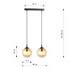 Lampa wisząca  COSMO 2 BL MIODOWY 713/2 EMIBIG