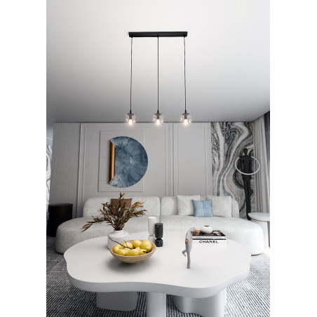 Lampa wisząca  COSMO 3 BL TRANSPARENT 711/3 EMIBIG