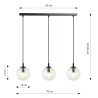 Lampa wisząca  COSMO 3 BL TRANSPARENT 711/3 EMIBIG