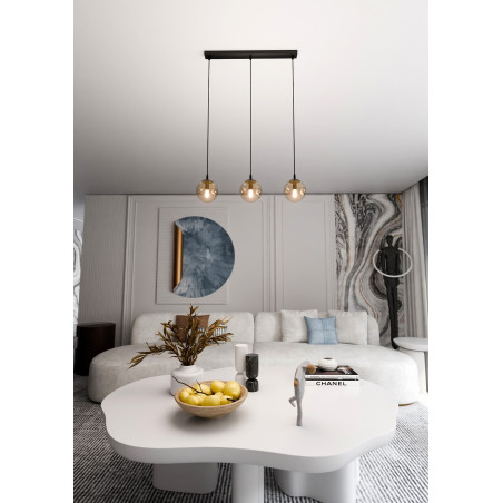 Lampa wisząca  COSMO 3 BL MIODOWY 713/3 EMIBIG