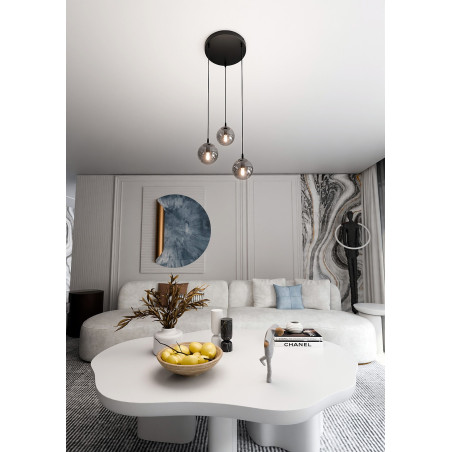 Lampa wisząca  COSMO 3 BL PREMIUM GRAFIT 712/3PREM EMIBIG