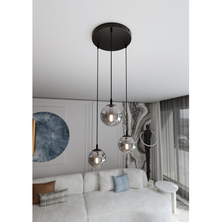 Lampa wisząca  COSMO 3 BL PREMIUM GRAFIT 712/3PREM EMIBIG